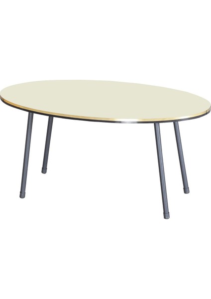 Zigon Sehpa ve Orta Sehpa Elips Set Siyah Metal Ayak Çift Altın Krem fiyatları