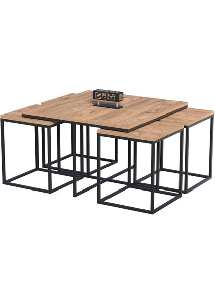 Orta Sehpa ve Zigon Sehpa 5'li Lüx Set Ceviz fırsatları