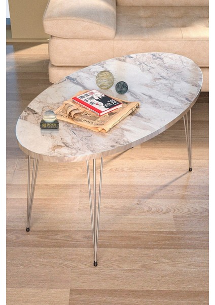 Zigon Sehpa ve Orta Sehpa Elips Set Gümüş Efes Tel fırsatları