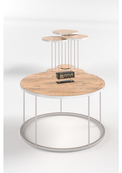 Orta Sehpa ve Zigon Sehpa Terra Set Gümüş Ceviz fiyatları