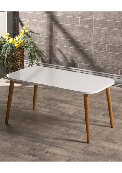 Zigon Sehpa ve Orta Sehpa Set Ahşap Kr Torna Beyaz indirimleri