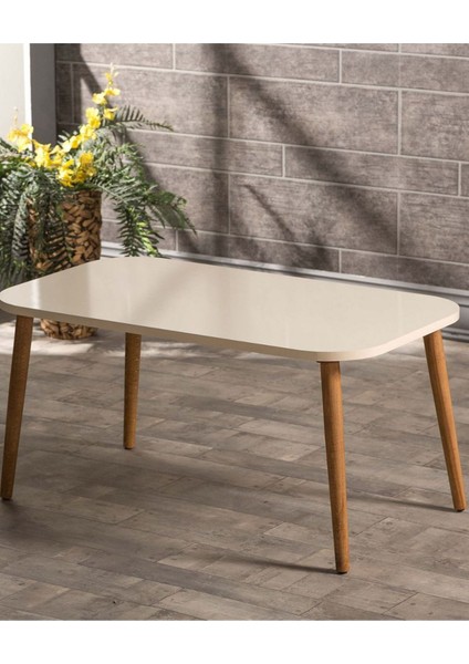 Zigon Sehpa ve Orta Sehpa Set Ahşap Kr Torna Krem fırsatları