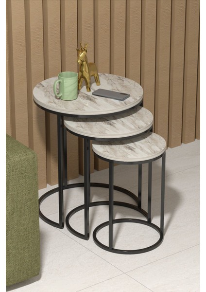 Orta Sehpa Tekli ve 3'lü C Zigon Sehpa Kombin Set Efes indirimleri