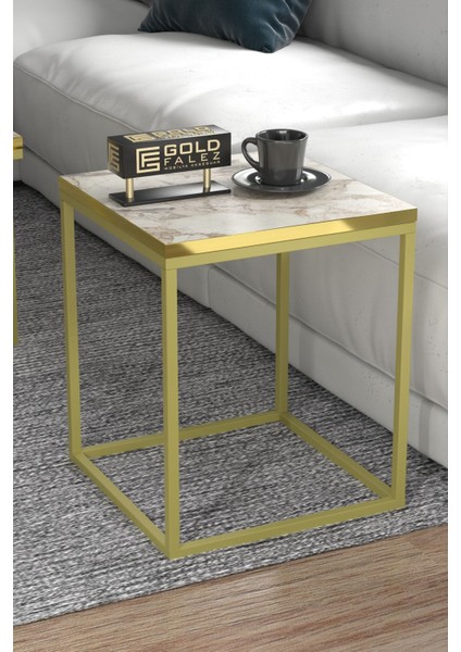 Orta Sehpa ve Zigon Sehpa 5'li Lüx Set Altın Efes indirimleri