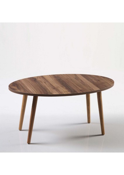 Zigon Sehpa ve Orta Sehpa Set Ahşap Torna Elips Ceviz modelleri