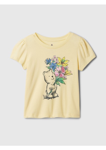 Kız Bebek Sarı Mix And Match Grafikli T-Shirt