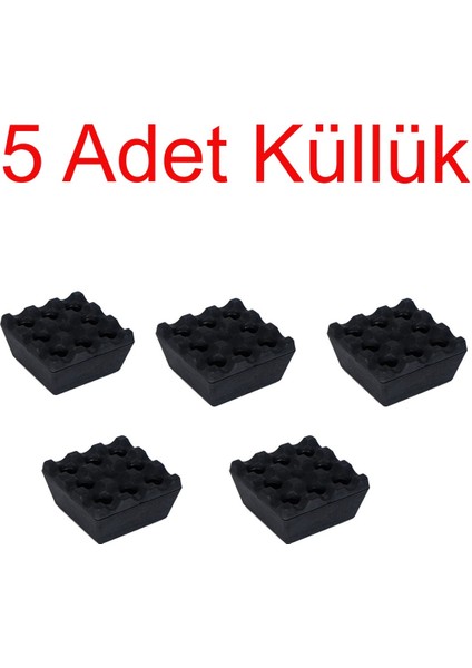 5 Adet Küllük Izgara Küllük Siyah Melamin Kül Tablası