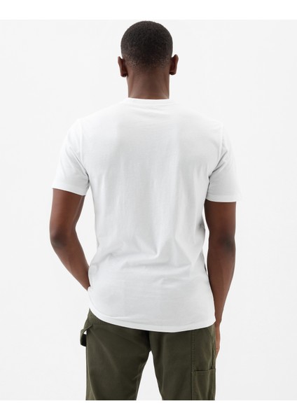 Erkek Beyaz Everyday Soft Gap Logo T-Shirt
