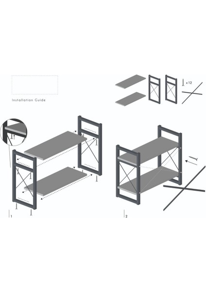 Dresuar 2 Raflı Beyaz fırsatları