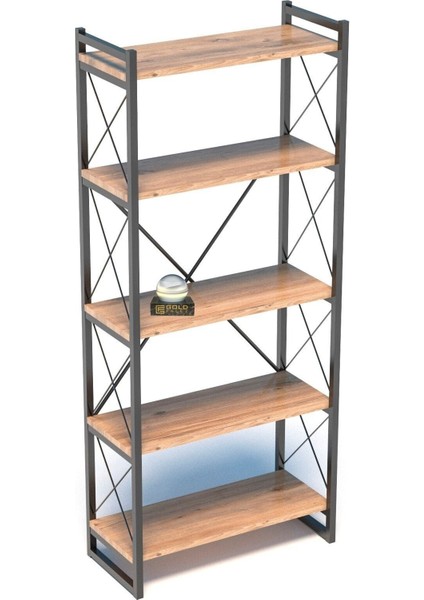 Kitaplık 5 Raflı Ceviz 180 cm
