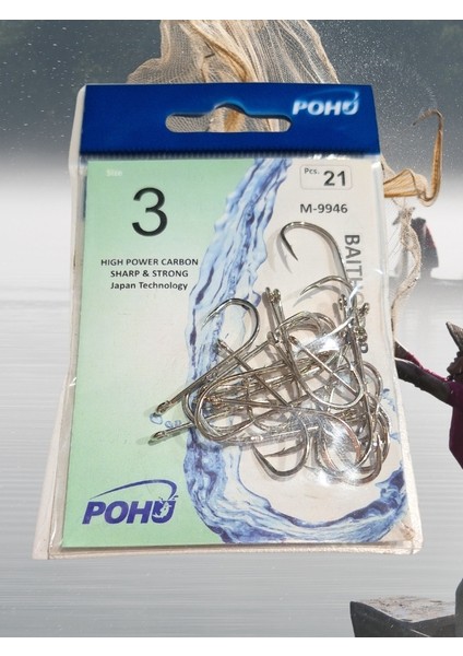M-9946 3 Numara 21'li Paket Olta Iğnesi
