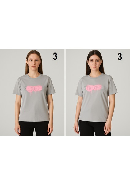 Kadın Kabartma Baskı Işlemeli Kaliteli Tişört fiyatları