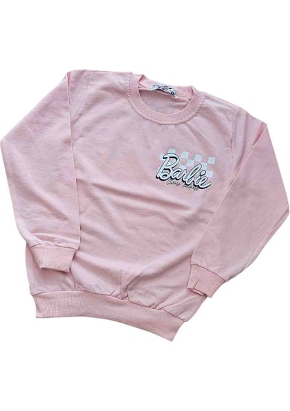Ön-Arka Baskılı Kız Çocuk Mevsimlik Sweatshirt