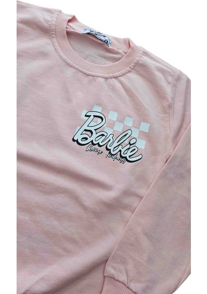 Ön-Arka Baskılı Kız Çocuk Mevsimlik Sweatshirt