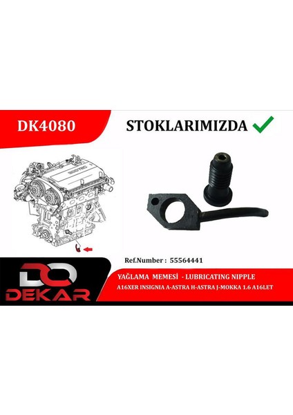Piston Yaglama Jeti Astra J-Insignia A Dpmah