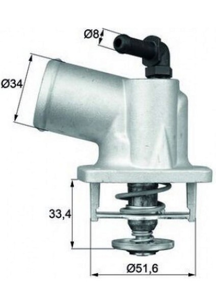Termostat Komple Astra G-Corsa C-Vectra B-C-Meriva-Zafira-1.4-1.6-1.4 16V-1.6 16V 92C Dpmah