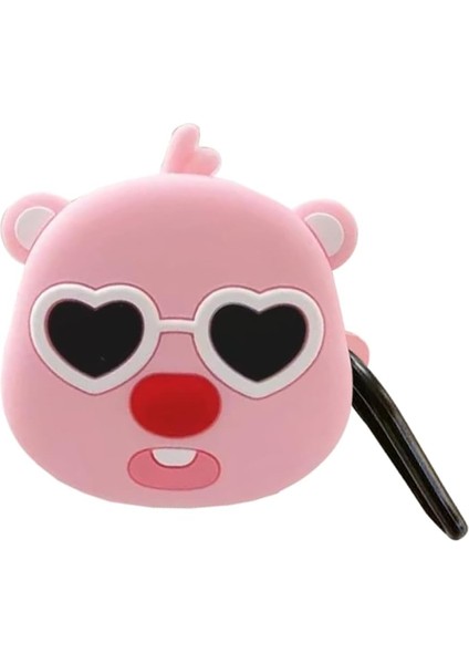 Samsung Galaxy Buds 2 Pro Için Kılıf Cartoon Figürlü Silikon Crtn-Fgr-Gzlk-Pnd-Pmb [buds 2 Pro ile Uyumlu Kılıf - Akuamarin]