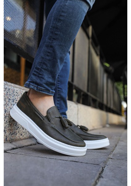 C-Erkek Haki Loafer Ayakkabı CH127