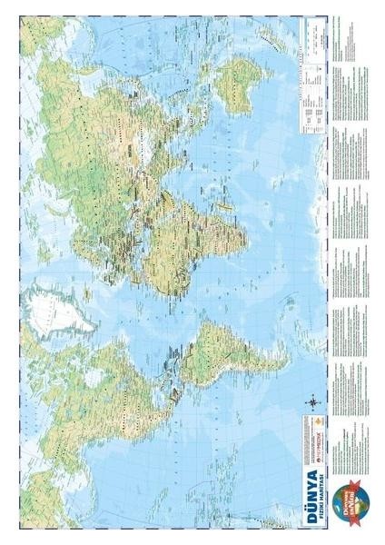 Dünya Siyasi Fiziki Haritası 50X70