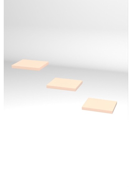 Duvar Rafı Dekoratif 3 Adet Çiçeklik Kare Krem fırsatları