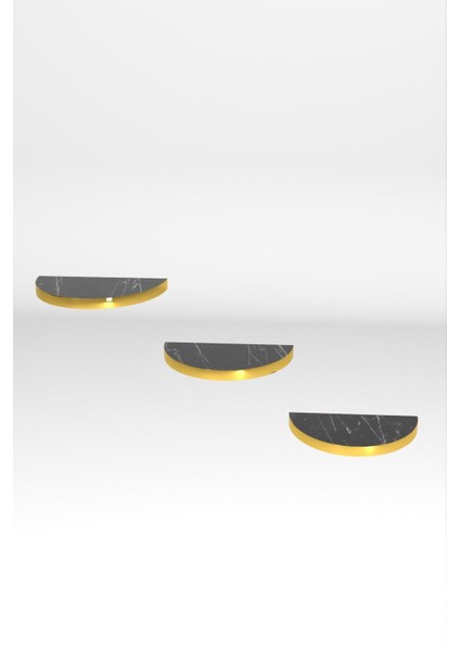 Duvar Rafı Dekoratif 3 Adet Çiçeklik Oval Altın Bendir fırsatları