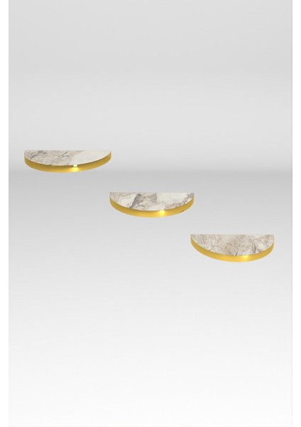 Duvar Rafı Dekoratif 3 Adet Çiçeklik Oval Altın Efes fırsatları