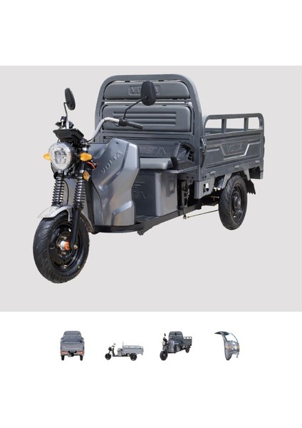 4M413-9900A-20 Tm-Vt5 3 Tekerleklı Moped K.metalık Grı