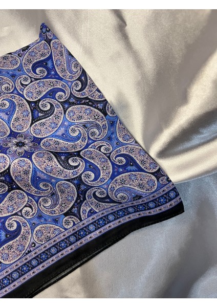 Erkek Kadın Unisex Mavi Paisley Desenli Şık Soft Fular – Günlük ve Özel Gün Kombinleri Için fırsatları