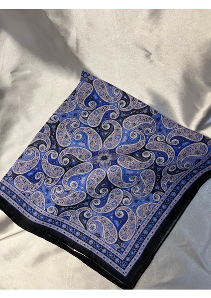 Erkek Kadın Unisex Mavi Paisley Desenli Şık Soft Fular – Günlük ve Özel Gün Kombinleri Için indirimleri