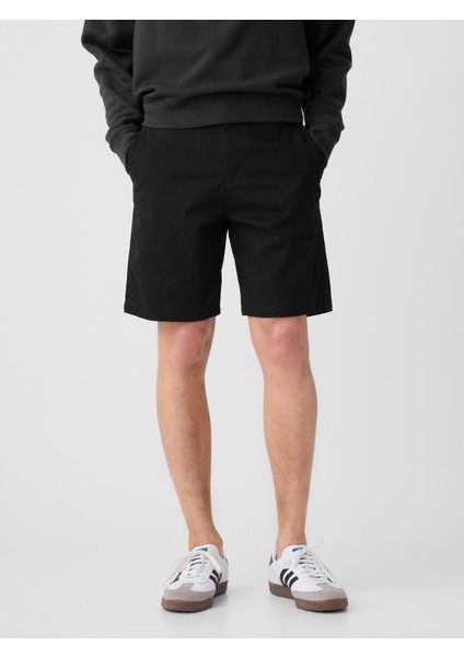 Erkek Siyah Essential Khaki Şort