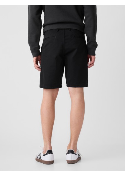 Erkek Siyah Essential Khaki Şort