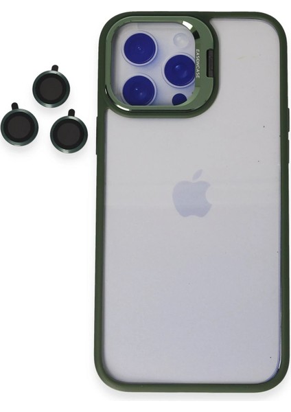 Iphone 14 Pro Kılıf Roblox Lens Standlı Kapak - Koyu Yeşil Dpmah