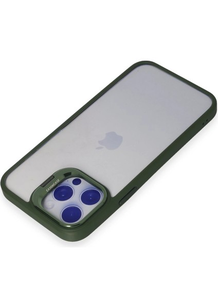Iphone 14 Pro Kılıf Roblox Lens Standlı Kapak - Koyu Yeşil Dpmah