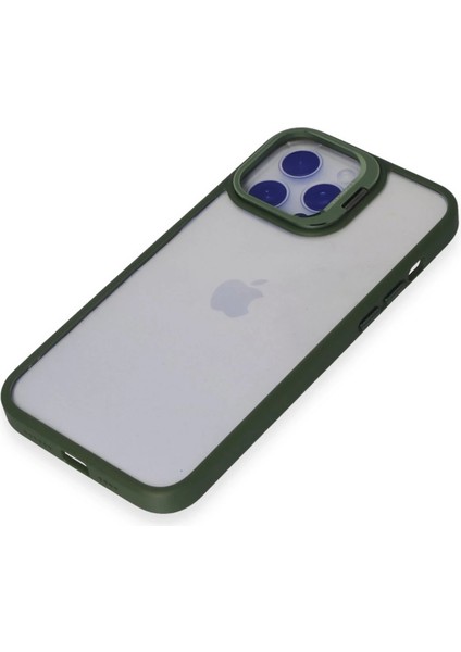 Iphone 14 Pro Kılıf Roblox Lens Standlı Kapak - Koyu Yeşil Dpmah