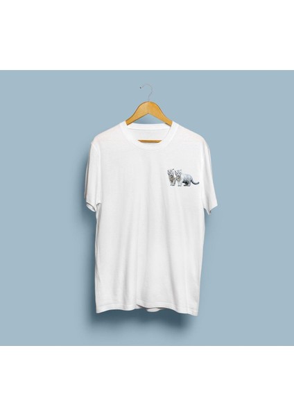 Oversize Beyaz Kaplan Cep Tasarım Unisex T-Shirt fiyatları