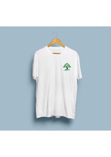 Oversize Ağaç ve Yeşil Tasarım Unisex T-Shirt