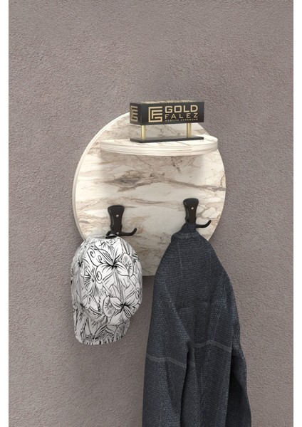 Askılık Duvar Elbise Askılığı Portmanto Üstü Beyaz Mermer Desen indirimleri