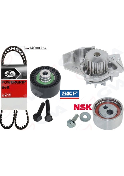 Devirdaimli Eksantrik Gergi Kiti 140X254 P206-306-PARTNER-BERLINGO-JUMPY-SCUDO-COROLLA 1.9d 98 Dw8 Dpmah