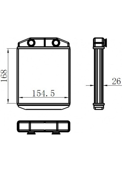 Kalorifer Radyatörü Brazing Clio Iv Denso Tip 168X155X26 Dpmah