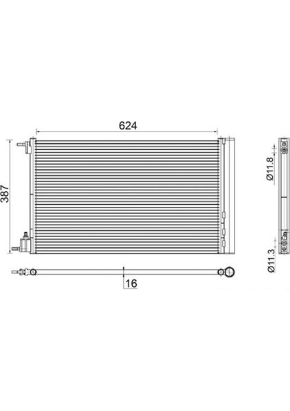 A/c-Kondensator Buick Regal Opel Vectra B Dpmah