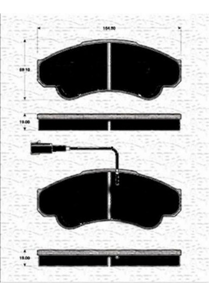 Ön Fren Balatasi Fişli Boxer 02/06 Jumper 02/06 Ducato 02/06 B.y Tip 1800 kg Dpmah
