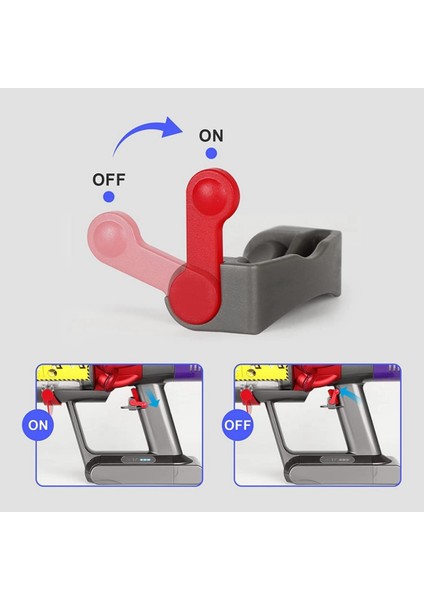 Dyson Şarjlı Süpürgeleri V11 ile Uyumlu Tetik Kilidi - 2 Adet