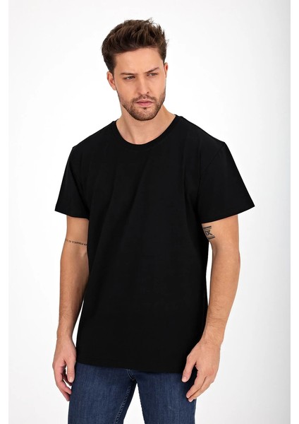 Erkek Yapay Zeka Tasarım Sırt Aplike Özel Baskılı %100 Pamuklu Penye Regular Fit T-Shirt (Kızkulesi)
