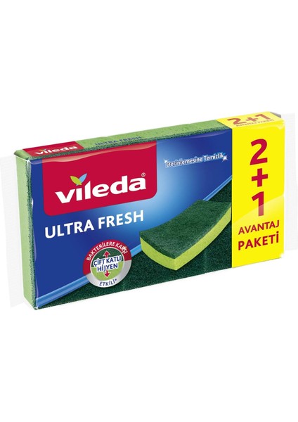 Ultra Fresh Düz Sünger 2+1