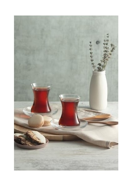 42381S00 V Block Ince Belli 6'lı Çay Bardağı