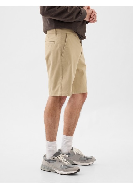 Erkek Bej Essential Khaki Şort