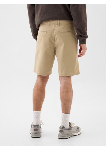 Erkek Bej Essential Khaki Şort