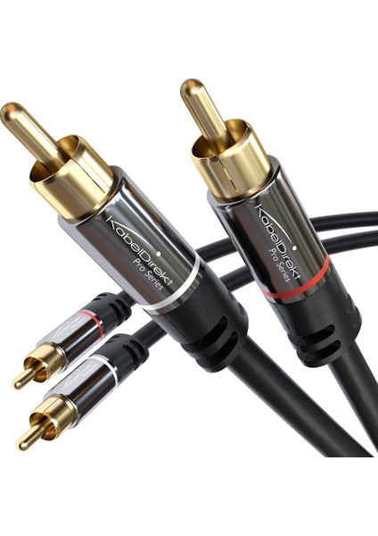 - 1,5m - Cinch Kablo, 2 Cinch-2 Cinch, Stereo Ses Kablosu (Koaksiyel, Rca Fiş/fiş, Analog Veya Dijital, Derin Bas Hoparlör/amplifikatör/hifi ve Ev Sineması/blu-Ray/alıcı Için, Siyah)
