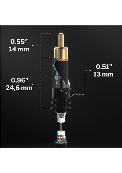 - 1,5m - Cinch Kablo, 2 Cinch-2 Cinch, Stereo Ses Kablosu (Koaksiyel, Rca Fiş/fiş, Analog Veya Dijital, Derin Bas Hoparlör/amplifikatör/hifi ve Ev Sineması/blu-Ray/alıcı Için, Siyah)