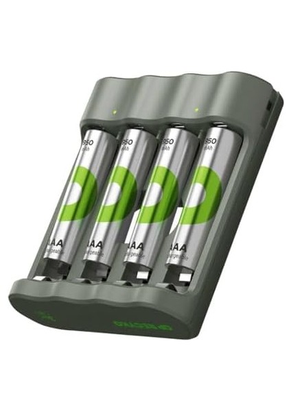 B441 USB Pil Şarj Cihazı 4 Adet 950MAH Aaa Ince Pilli Set